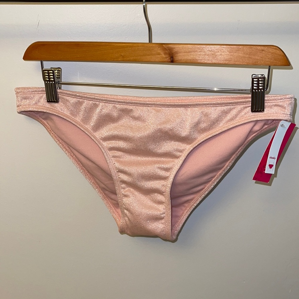 Target cheeky sparkly blush pink bikini bottom